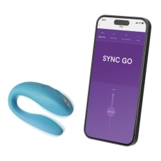 Porų vibratorius We-Vibe Sync Go (mėlynas)